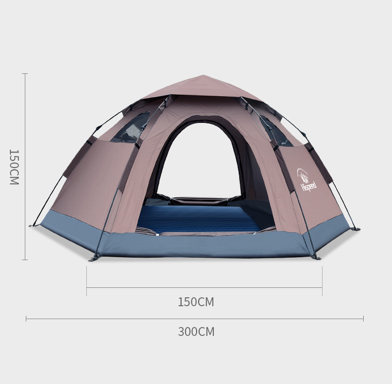 HISPEED Instant Pop Up Glamping Tent 4 Person Outdoor Waterproof Camping Automatic Tent PU2000mm Kamp Cadiri Camping Carpas