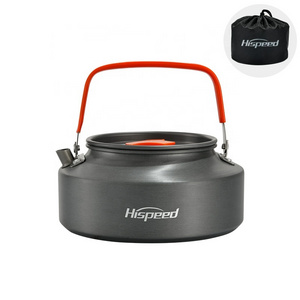 HISPEED Portable Outdoor Camping Kettle 1.1L/1.5L/2L ABS Handle Aluminium Camping Kettle