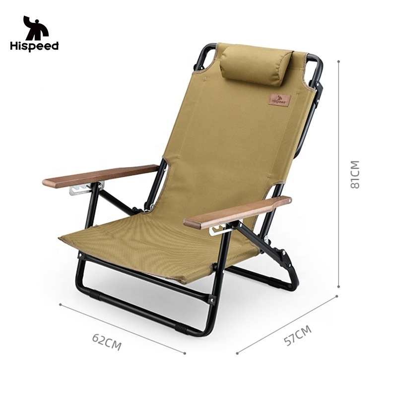 HISPEED Sleeping Folding Chairs Lounge Aluminum Camping Bed 2 in 1 5 Angles Adjustable Zero Gravity Deck Chair for Camping