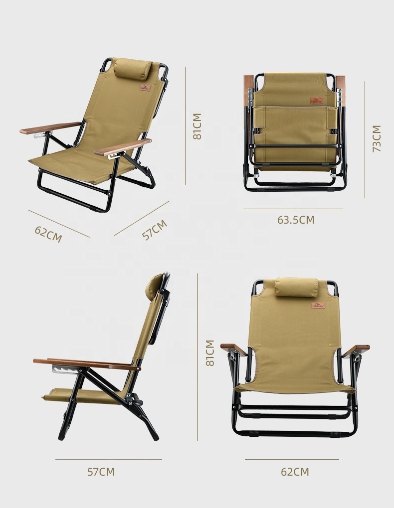 HISPEED Sleeping Folding Chairs Lounge Aluminum Camping Bed 2 in 1 5 Angles Adjustable Zero Gravity Deck Chair for Camping