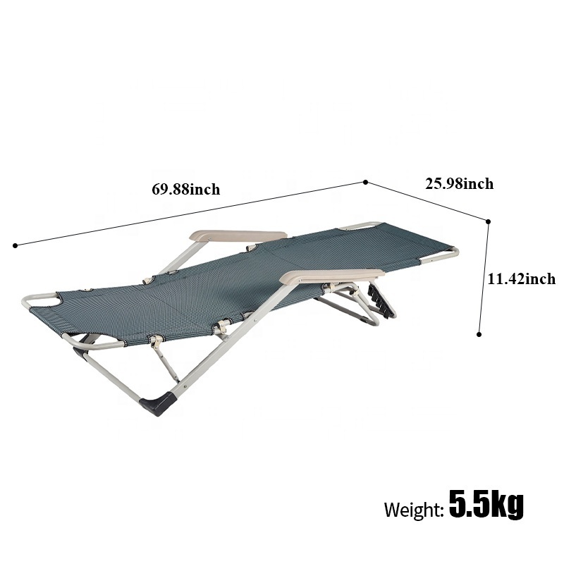 HISPEED Camping Cot and Chair Adjustable Camping Folding Zero Gravity Recliner Chair with Footrest