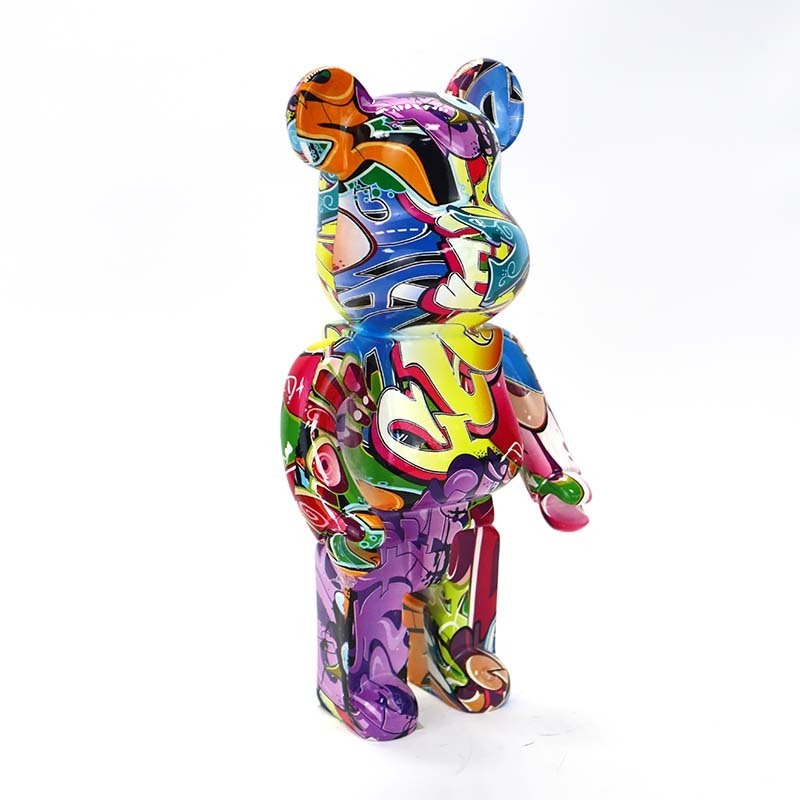 Modern Art Sculpture Custom Handmade Resin Crafts Graffiti Bearbrick 400 1000 Statue