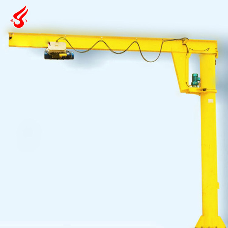 Hot sale floor mounted swing arm hoisting 250kg 500kg 1 ton 2 ton 3 ton 5 ton  jib crane with chain hoist