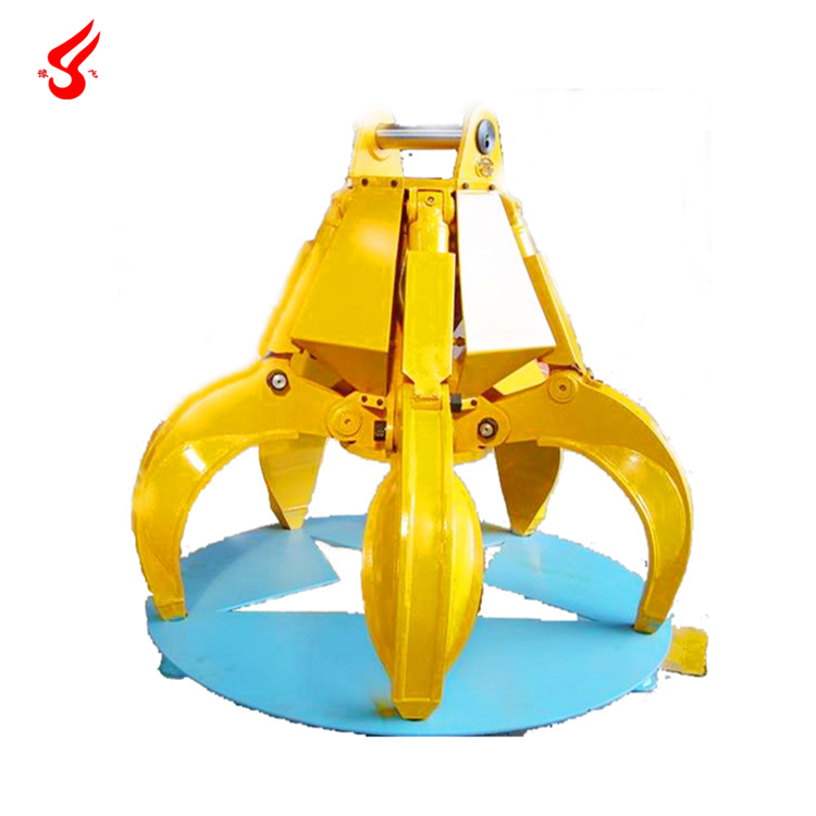 Industrial Use Electric Hydraulic Orange Peel Grab Bucket For Ship Lifting