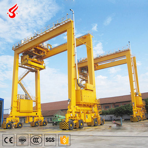 YUFEI 50 Ton Rubber Tyre container handling Gantry Crane RTG