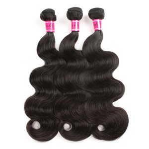 Unprocessed Raw Virgin Cuticle Aligned Cambodian Hair Bundles,Straight Body Wave Human Hair 3 Bundles With Lace Frontal Closure