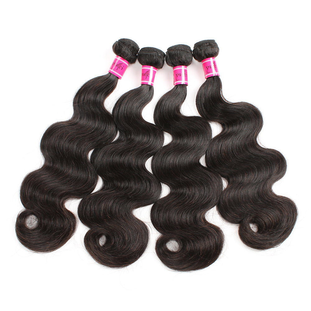 Unprocessed Raw Virgin Cuticle Aligned Cambodian Hair Bundles,Straight Body Wave Human Hair 3 Bundles With Lace Frontal Closure