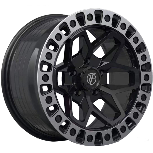 Yufei  offroad wheels 17 inch 6x139.7 Matte black blue offroad Wheel Alloy Rims  fit for Tank 500  Off-road modification