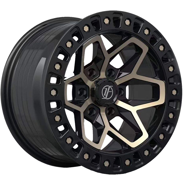 Yufei  offroad wheels 17 inch 6x139.7 Matte black blue offroad Wheel Alloy Rims  fit for Tank 500  Off-road modification