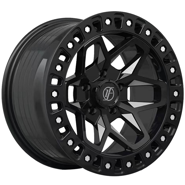 Yufei  offroad wheels 17 inch 6x139.7  matte black orange   flow forming wheels  fit for Tank 500  300 Off-road modification