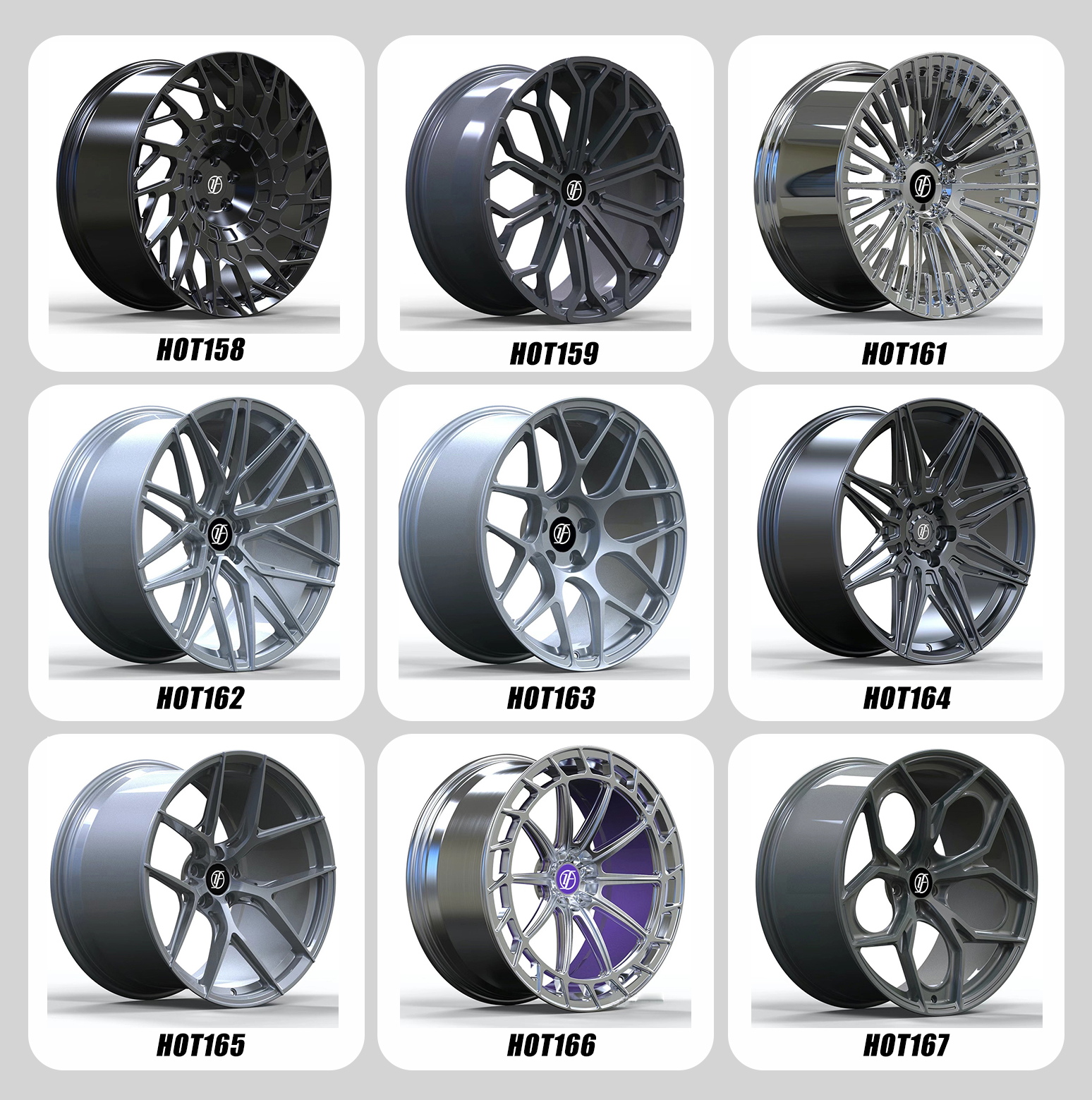 Yufei forged wheels   6061 aluminium forged wheel  forged wheels  customized OEM alloy car rims for  luxury car