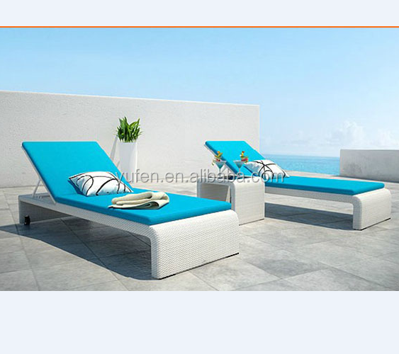 Rattan outside furniture pool outdoor lounge chair