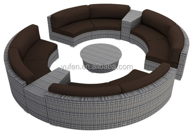 Synthetic semi circle rattan outdoor furniture mexico