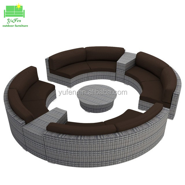 Synthetic semi circle rattan outdoor furniture mexico