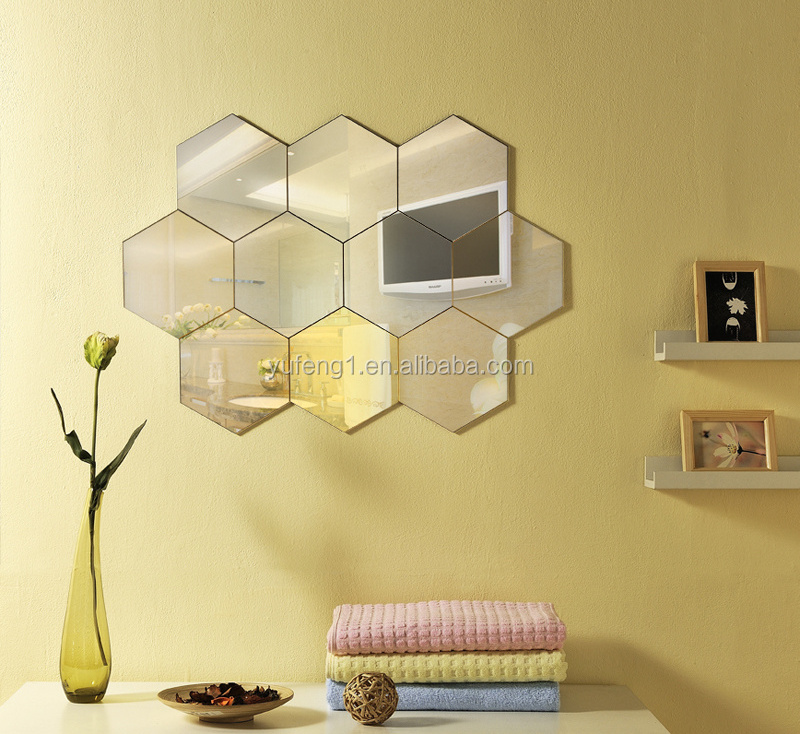 cheap nice decorative DIY mirror/ stick on wall mirror with self adhesive tapes in 15cm 20cm 25cm 30cm round mirror