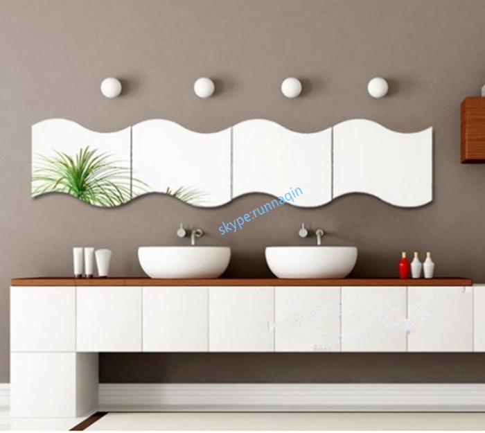 cheap nice decorative DIY mirror/ stick on wall mirror with self adhesive tapes in 15cm 20cm 25cm 30cm round mirror