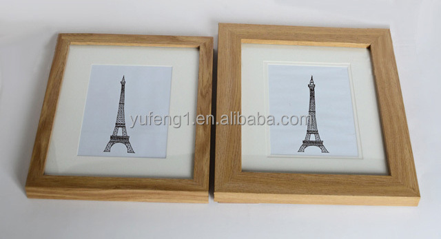 Wholesale cheap cardboard photo frames wood and double matted frames photo holder 4x6 6x8 8x10