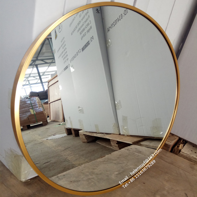 Diameter 40cm 50cm 55cm 60cm Metal frame gold/ brass/ copper/ bronze/ black round wall mirror for living room