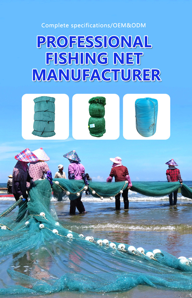 Made in China customized high strength durable Nylon monofilament fishing net fishing gill net for fish