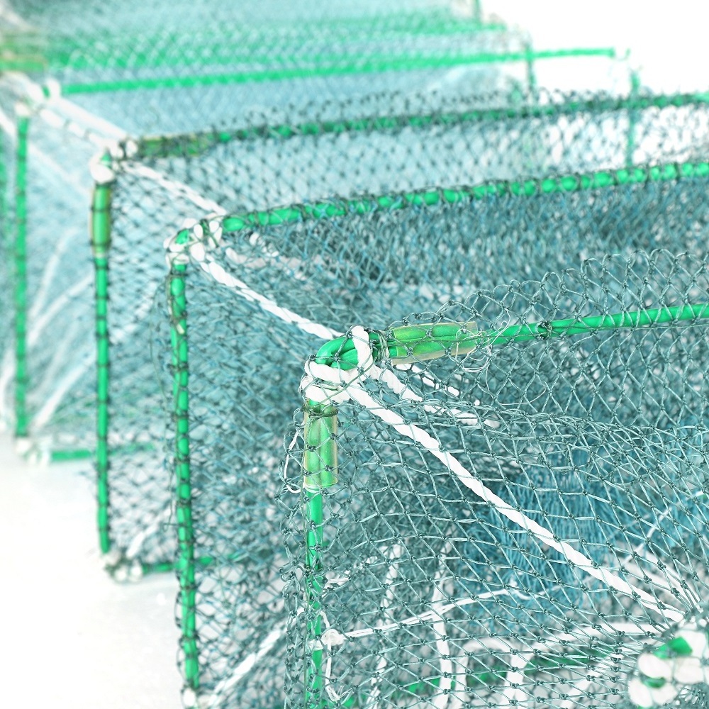 In stock wholesale customized Professional long trap Lobster hermit crab Traps PE Fishing Crab Trap Cage