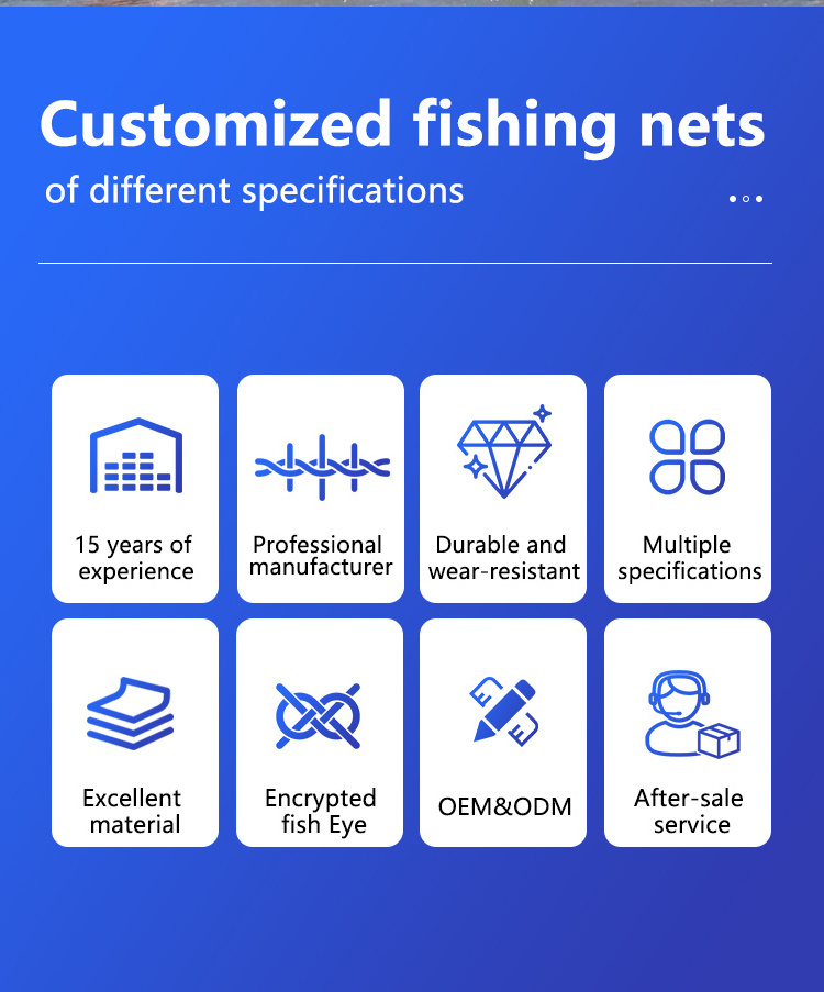 Made in China customized high strength durable Nylon monofilament fishing net fishing gill net for fish