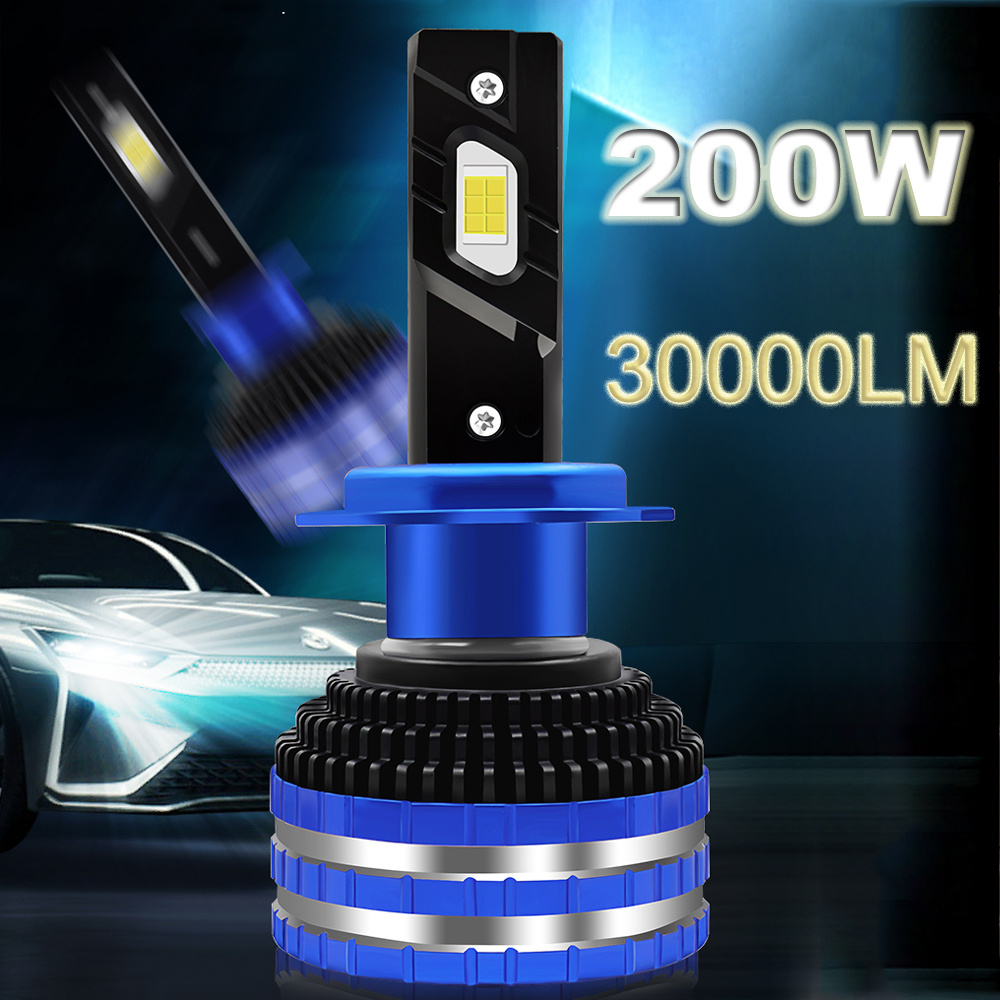 H4 H11 H7 LED Headlight Bulbs 200W 30000 LM Super CANBUS EMC 12/24V LED Headlight Kit 6300K White IP68 Waterproof LED CAR LIGHT