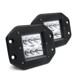 18W Flood spot combo Off Road LED Work Light Driving Lights 3inch Led Light Bar Flush Mount for Jeep Truck Tacoma Bumper ATV UTV