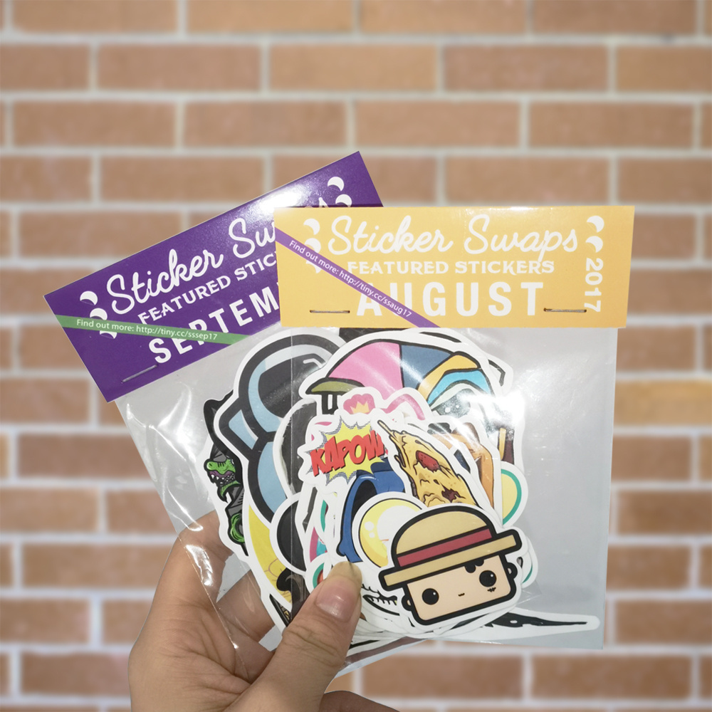 Custom Adhesive PVC Waterproof Vinyl Die Cut Stickers Set Personalized Logo Label Sticker Bulk In Bags