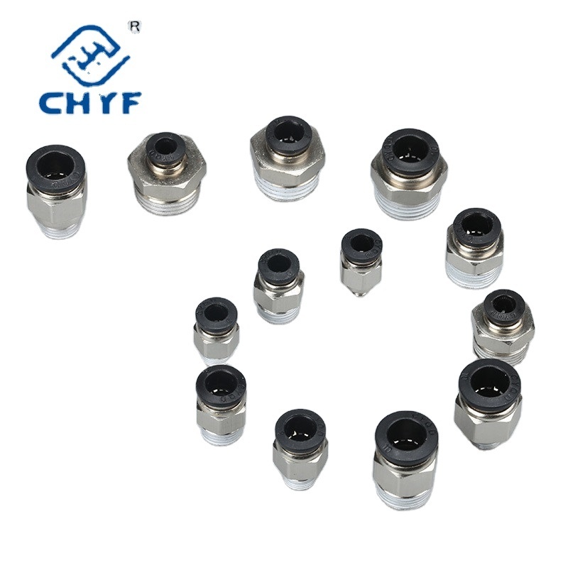 PC Pneumatic Air tool Compressed Air Fittings m4 m6 m8 m10 m12 Air Hose Fittings Push Connector Tube Fittings