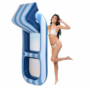 Inflatable pool float with Headrest Cup Holder 67*34 inch Inflatable Rafts For Adults Water Pool Lounger for swimming Summer