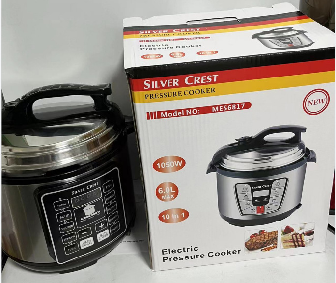 6L Home appliance 6L Electrical multi cooker Multifunctional Electric Pressure Cookers silver crest rice cooker