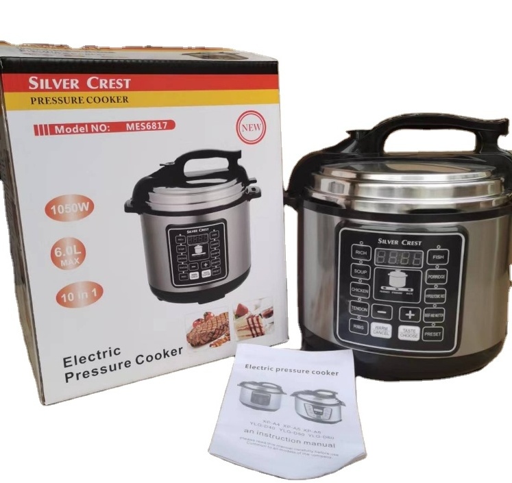 5L 6L Silver crest  instant cooker pot duo 7-in-1 stainless steel electric pressure cooker silver crest rice cooker