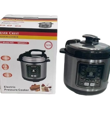 High Quality Stainless Steel Multi 6L Capacity Silver crest Pressure Pot Cooker Commercial Or Household Electric Pressure Cooker