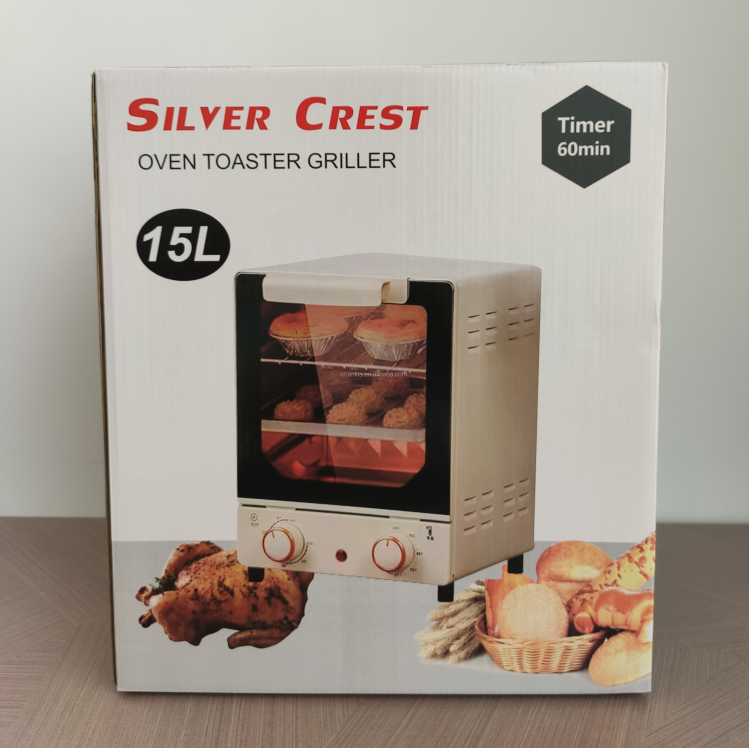 Hot Sale Silver crest Certificated Home Kitchen Use Small 15L Electric Convection Oven for Bakery