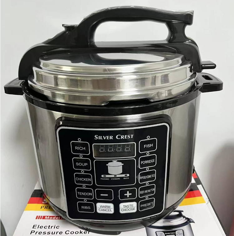 High Quality Stainless Steel Multi 6L Capacity Silver crest Pressure Pot Cooker Commercial Or Household Electric Pressure Cooker