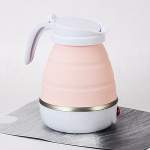 Folding Travel portable Silicone foldable 0.6L 600w fast hot easy use electric kettle folding mini electric kettle