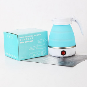 Factory Direct Sale 0.6L Travel Folding Food Grade Silicone Portable folding Household Retractable Small Electric jug Kettle