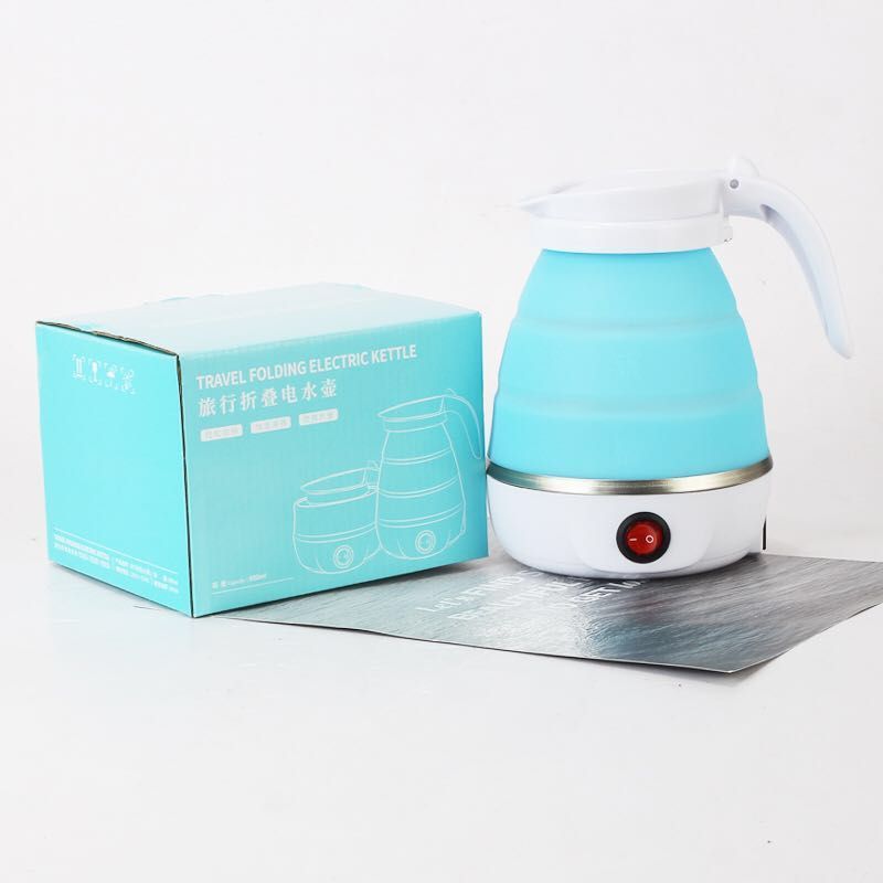 Travelling Folding Kettle Electric Food gradeSilicone Foldable Water Kettles Compression Leak Proof Portable Mini Kettle