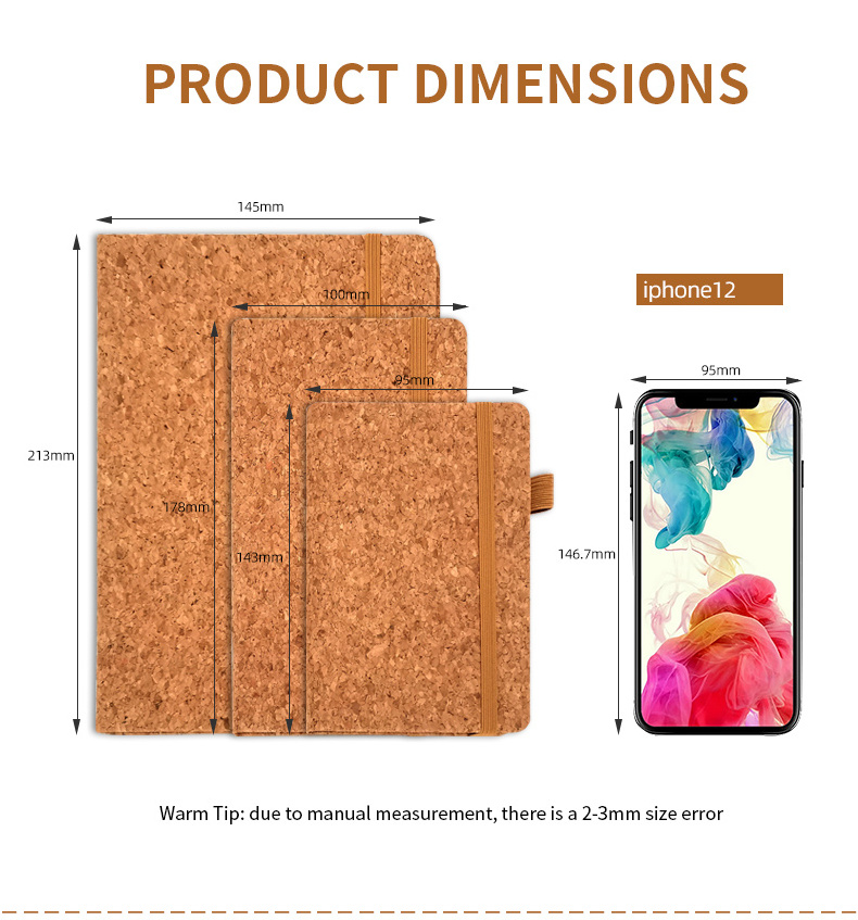 Elegant Wooden Texture A5/A6/A7 Journals Beautiful Printed Leather Notebooks with PP Cover Left Note Books for Gift Use