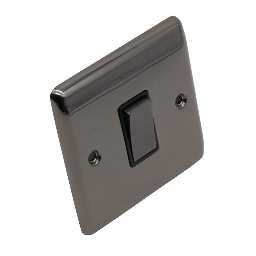 Rope-edge hot sale 1gang 1way/1gang 2way/2gang 1way/2gang 2way  black nickel polished brass plate wall switch