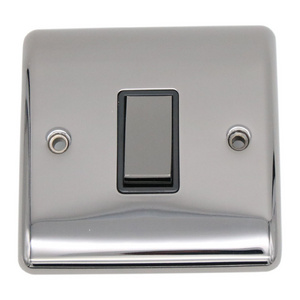 Rope-edge hot sale 1gang 1way/1gang 2way/2gang 1way/2gang 2way  black nickel polished brass plate wall switch