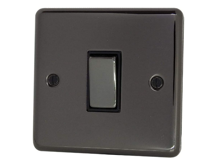 Rope-edge hot sale 1gang 1way/1gang 2way/2gang 1way/2gang 2way  black nickel polished brass plate wall switch