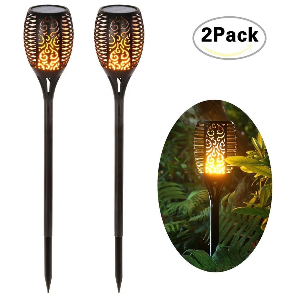 Hot selling 2024 new led solar energy colorful flame light Waterproof Outdoor Garden Light  Solar Torch/Flame Light