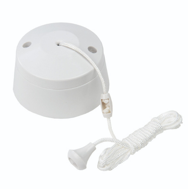 Hot Easy installation British standard 10A 250V 1 way 2 ways  white pull switch electrical ceiling pull cord light switch