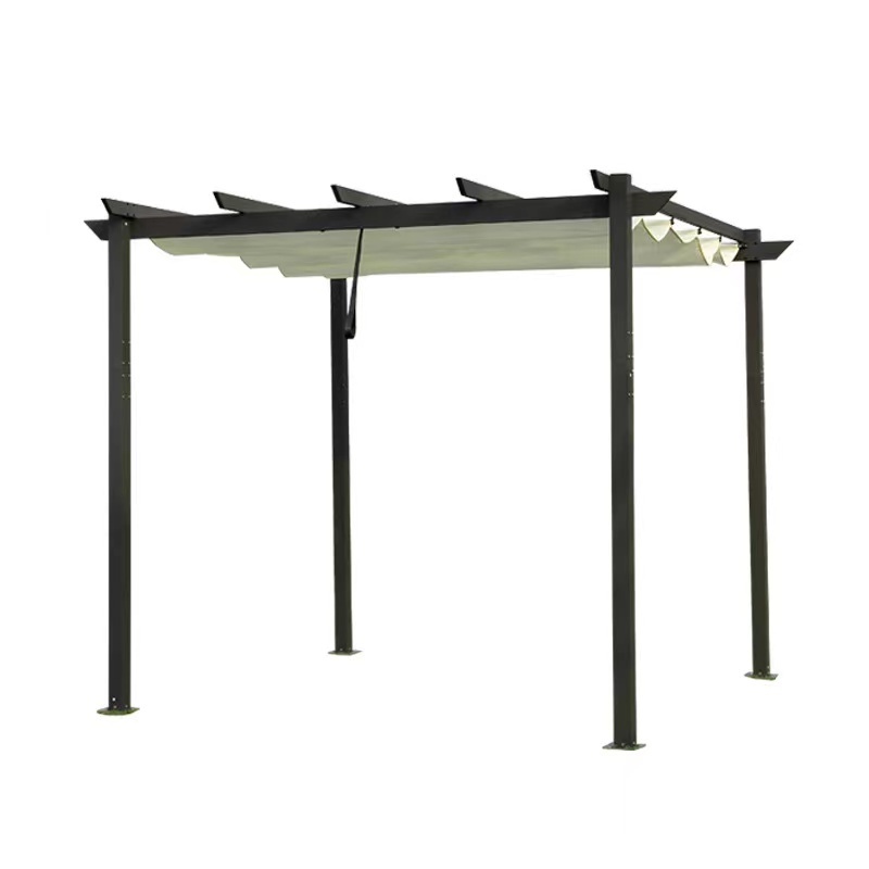 Aluminum Outdoor Waterproof Plastic With Retractable Pergola Covers Replacement Canopy Garden Patio Gazebo Retractable Pergola