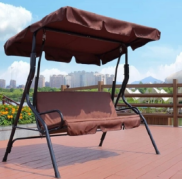 Hot Sell Outdoor Patio Beach Hanging Three Seats Family Play Backyard Leisure Garden Swing Chair With Canopy