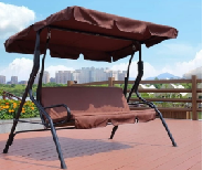 Outdoor Patio Swing Beach Hanging Three Seats Swing Chair Garden Swing Chair With Canopy