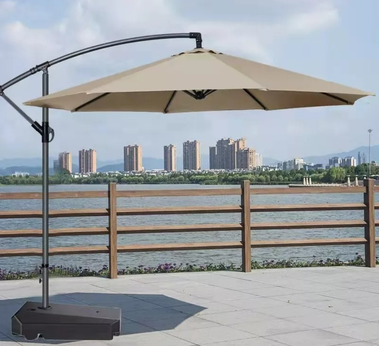 Hot Selling 3m Hanging Cantilever Umbrella With Crank Handle Garden Outdoor Patio Sun Shade Large 3M Banana Parasol