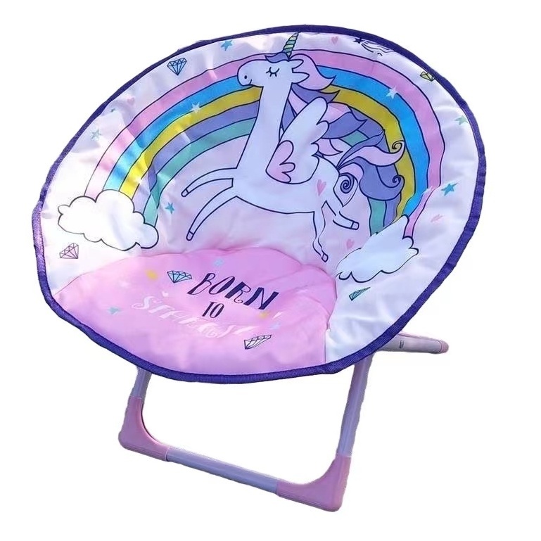 Cute Cartoon Indoor Outdoor Lightweight  Folding Leisure Garden Camping Beach leever gaming children  Kids  Moon Chair