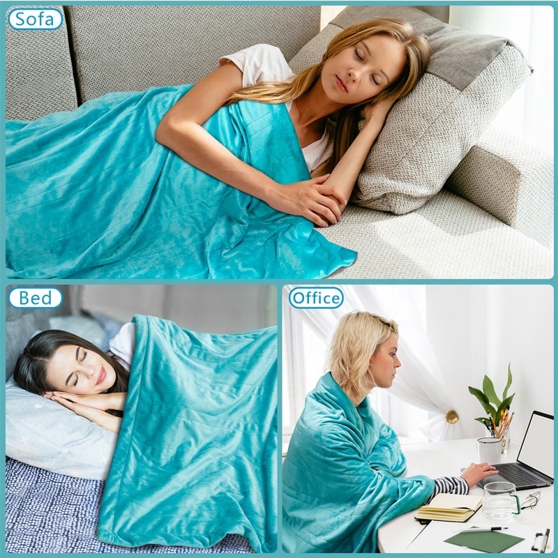 YUFU Durable High Quality Electric Heated Flannel Blanket Heating Throw Over Blanket Washable For Winter